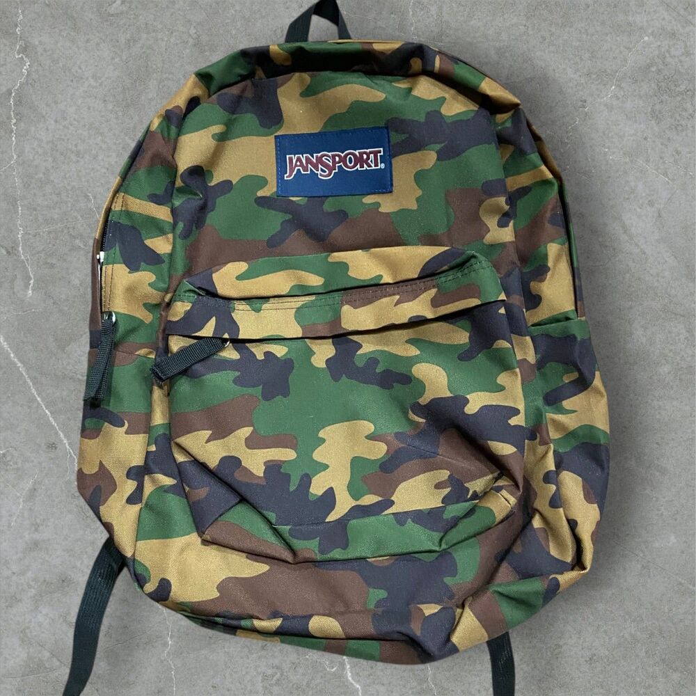 JanSport Superbreak NWOT JS00T501 Surplus Camo Green Brown Backpack Unisex